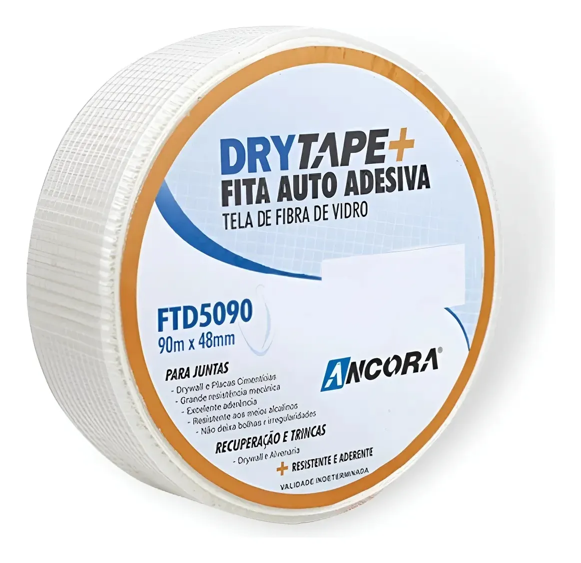 Fita Telada Fibra de Vidro Âncora Drytape 90m – Kit 4 Unidades